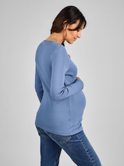 Jojo Maman Bébé 2-Pack Tops Maternity em jersey canelado - Imagem 5 de 11