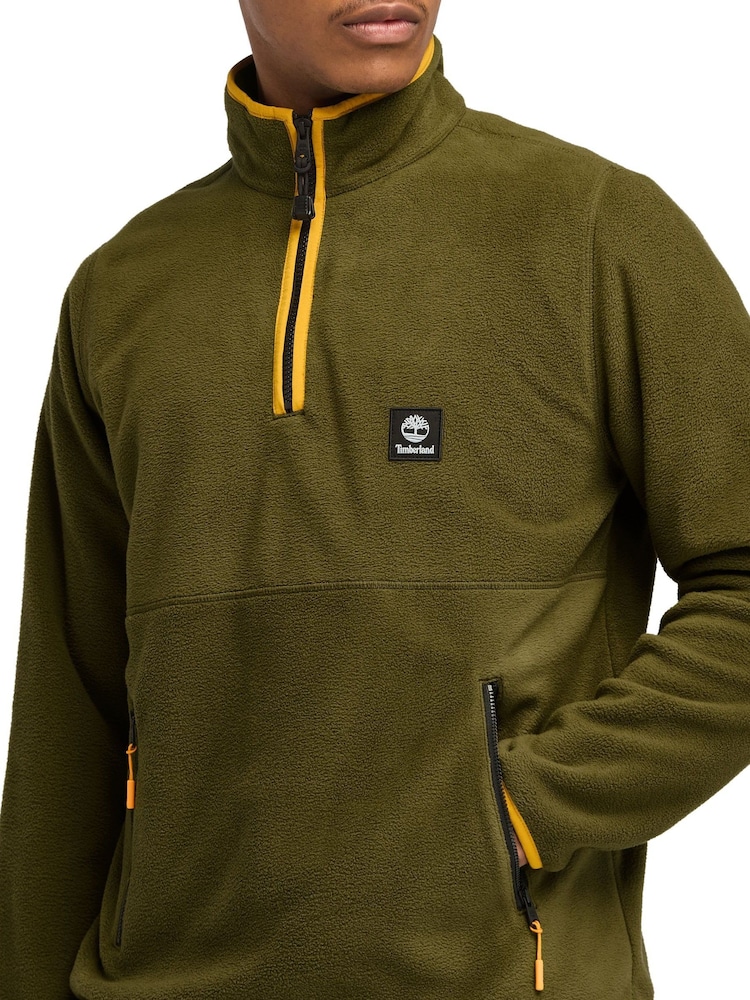 Timberland Green Polar Quarter Zip Fleece - Image 4 of 5