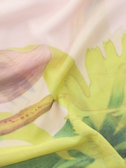 Pink Floral Kew Collection Short Sleeve Mesh Top - Image 6 of 6