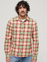 Superdry Green Vintage Check Overshirt - Image 1 of 6