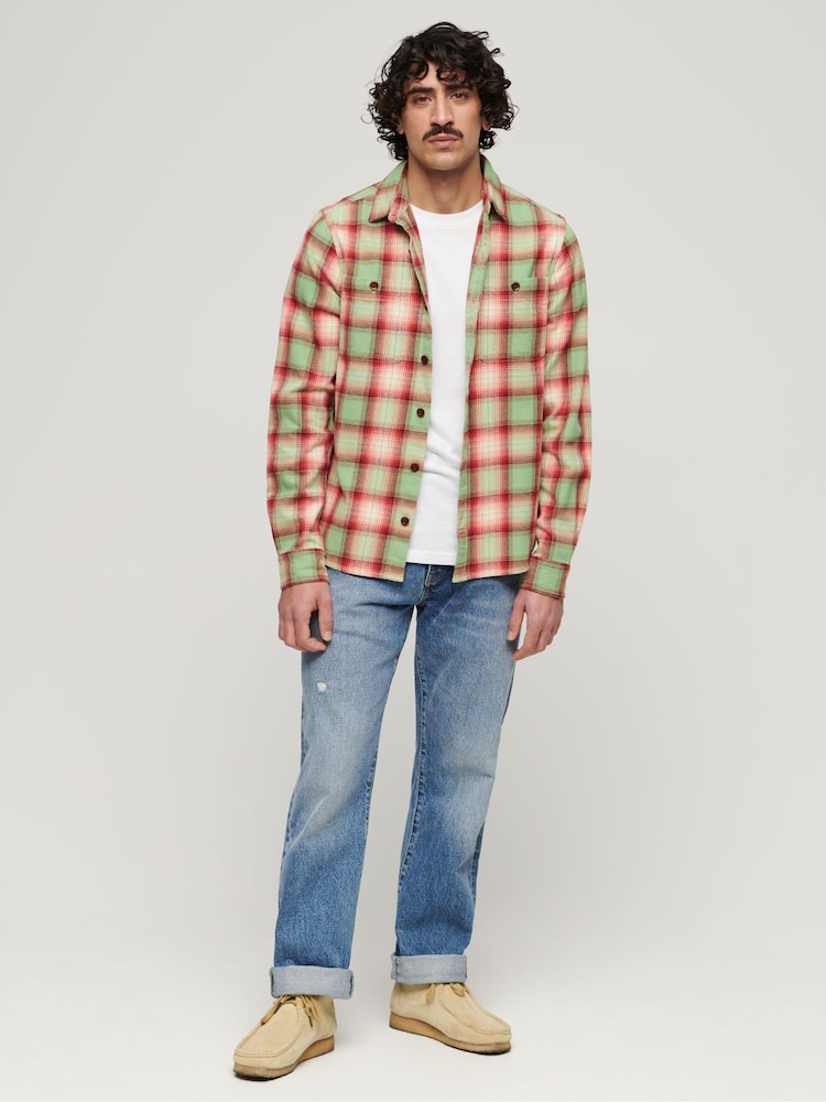 Superdry Green Vintage Check Overshirt - Image 2 of 6