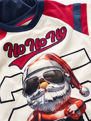 Red/Navy Single Long Sleeve 100% Cotton Pyjamas (3-16yrs) (3-16yrs) - Image 6 of 7