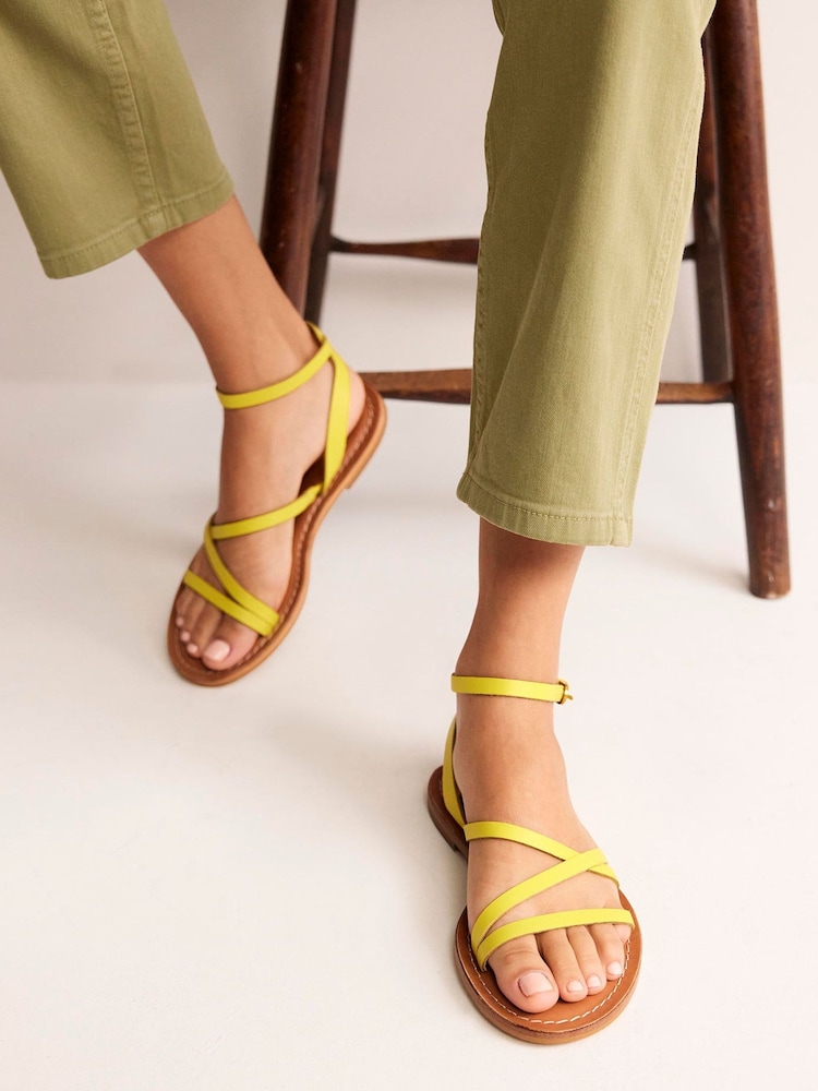 Boden Yellow Everyday Flat Sandals - Image 1 of 5 Boden Yellow Everyday Flat Sandals - Image 1 of 5