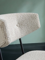 MADE.COM Set of 2 White Boucle Halina Dining Chairs - Image 3 of 5