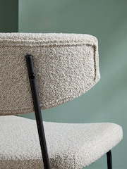 MADE.COM Set of 2 White Boucle Halina Dining Chairs - Image 4 of 5
