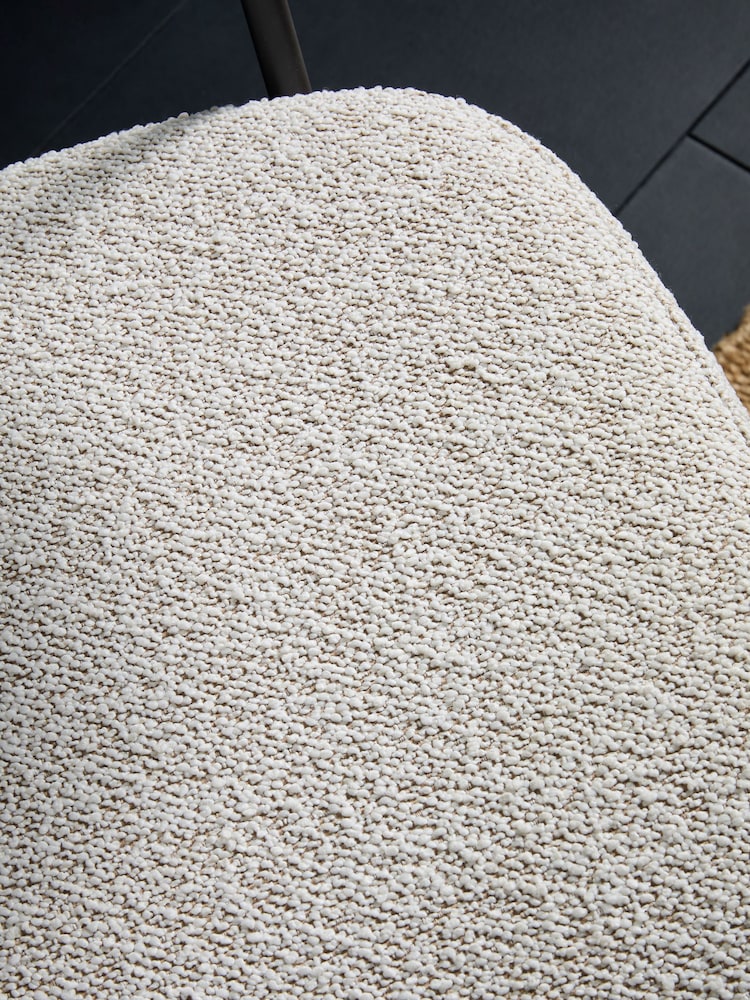 MADE.COM Set of 2 White Boucle Halina Dining Chairs - Image 5 of 5