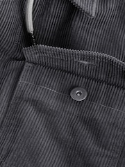 Gris - Hooded Corduroy Borg Lined Shacket - Imagen 9 de 9