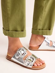Boden Silver Double Buckle Sliders - Image 1 of 4