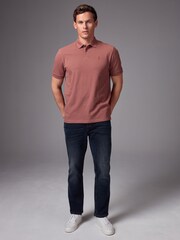 Pink Blush Regular Fit Short Sleeve Pique Polo Shirt - Image 2 of 8