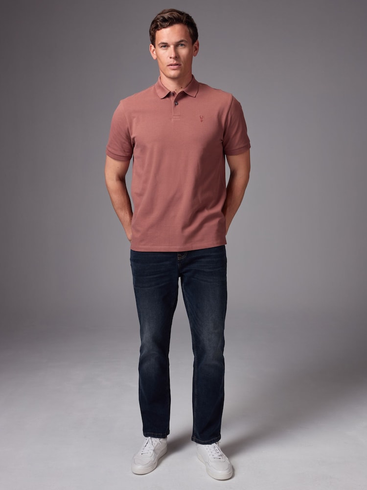 Pink Blush Regular Fit Short Sleeve Pique Polo Shirt - Image 2 of 8