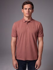 Pink Blush Regular Fit Short Sleeve Pique Polo Shirt - Image 4 of 8