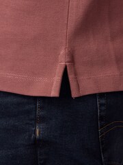 Pink Blush Regular Fit Short Sleeve Pique Polo Shirt - Image 5 of 8