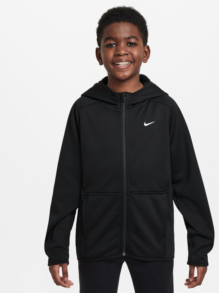 Polarowa bluza treningowa Nike Therma Winterized z zamkiem i kapturem - Image 6 of 8