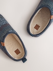 Navy Knitted Mule Slippers - Image 4 of 6