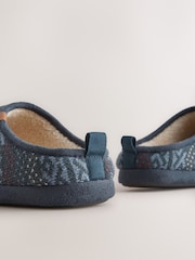 Navy Knitted Mule Slippers - Image 5 of 6