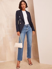 Friends Like These Navy Blue Military Blazer - Image 2 of 4