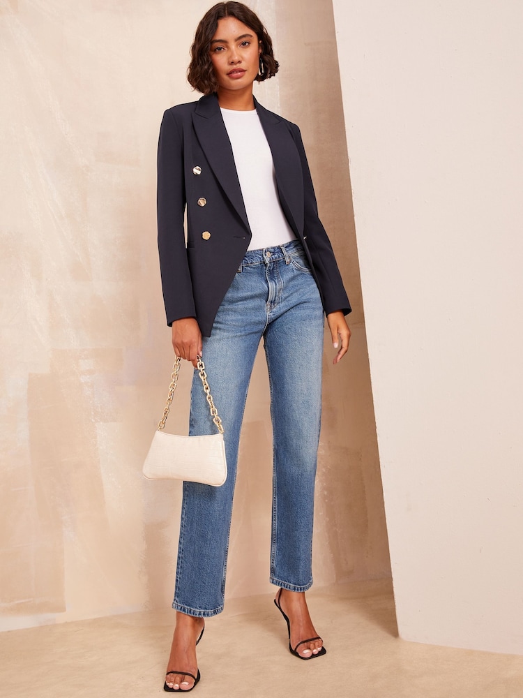 Friends Like These Navy Blue Military Blazer - Image 2 of 4
