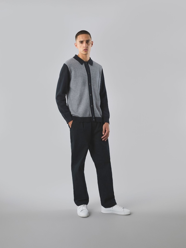 Pretty Green Roxy Knitted Contrast Shirt - Image 1 of 3