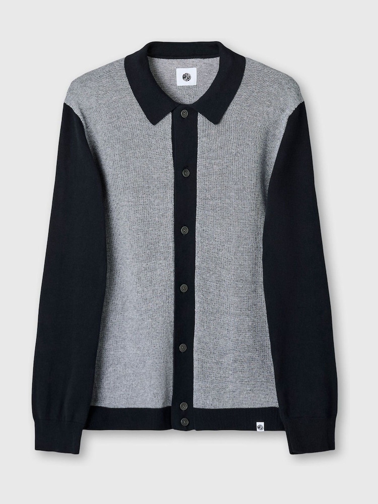 Pretty Green Roxy Knitted Contrast Shirt - Image 3 of 3