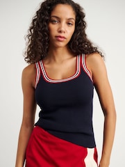 JAG Blue Lydia Stripe Knitted Vest - Image 1 of 6