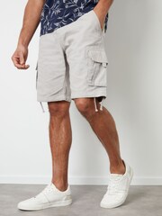 Threadbare Ecru 100% Cotton Cargo Shorts - Image 1 of 4