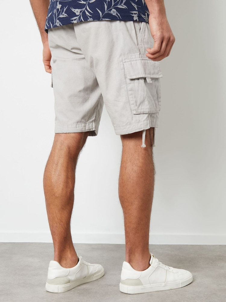 Threadbare Ecru 100% Cotton Cargo Shorts - Image 2 of 4