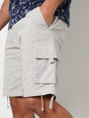 Threadbare Ecru 100% Cotton Cargo Shorts - Image 4 of 4