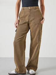 Hush Green Beatrice Soft Utility Trousers - Image 3 of 6