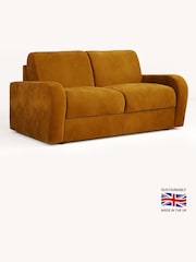 Jay-Be Luxe Velvet Saffron Yellow Deco 2 Seater Sofa Bed - Image 2 of 6