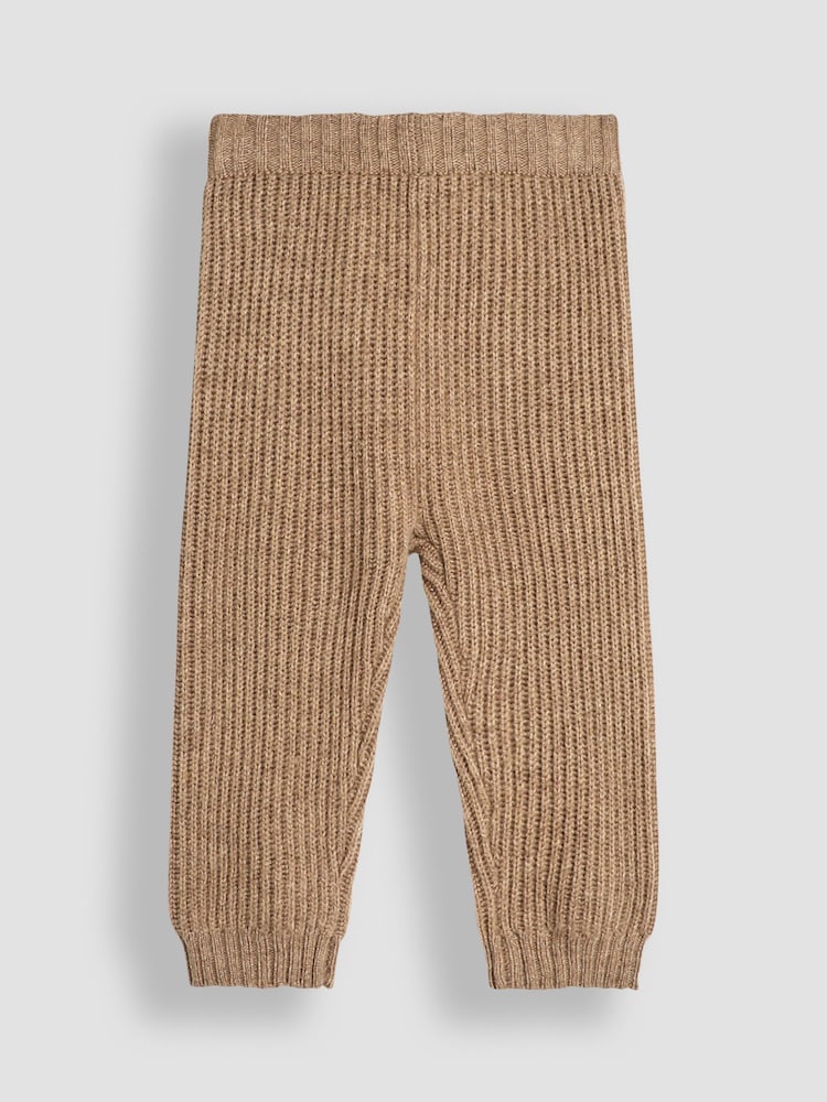 JoJo Maman Bébé Natural Knitted Giraffe Jumper And Trouser Baby Set - Image 4 of 5