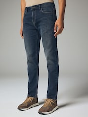 Blue Grey Vintage Slim Fit Comfort Stretch Jeans - Image 1 of 12