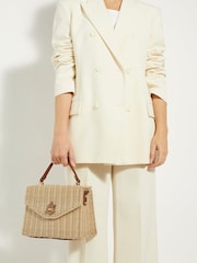 Dune London Natural Small Delliha Bug Wicker Grab Bag - Image 3 of 7