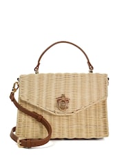 Dune London Natural Small Delliha Bug Wicker Grab Bag - Image 4 of 7
