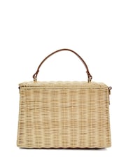Dune London Natural Small Delliha Bug Wicker Grab Bag - Image 5 of 7
