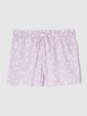 Gap Light Purple Cotton Poplin Print Pyjama Shorts - Image 1 of 2