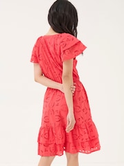 FatFace Brady Red Broderie Dress - Image 3 of 6