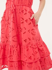 FatFace Brady Red Broderie Dress - Image 4 of 6