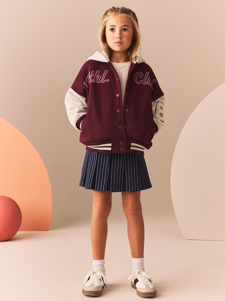 Beerenrot - Jacke im College-Stil mit Stickerei (3—16J.) - Bild 2 von 9 Beerenrot - Jacke im College-Stil mit Stickerei (3—16J.) - Bild 2 von 9