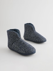 Navy Boucle Boot Slippers - Image 2 of 7
