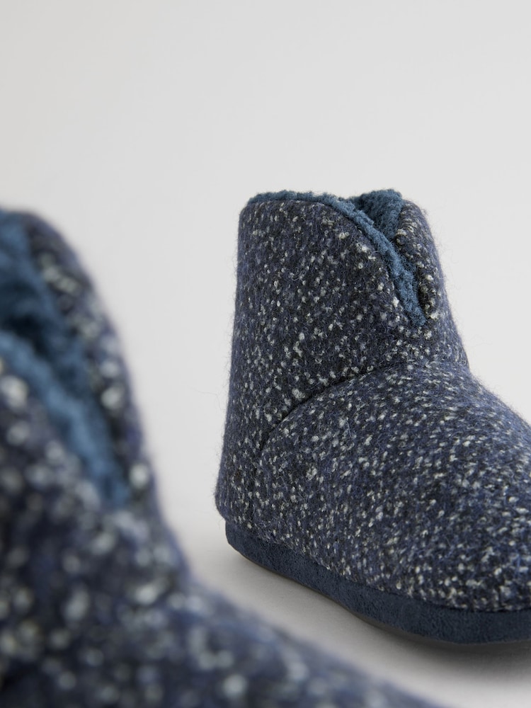 Navy Boucle Boot Slippers - Image 7 of 7