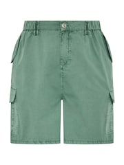Yours Curve Green 100% Cotton Cargo Shorts - Image 5 of 5