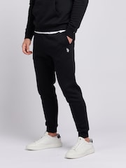 U.S. Polo Assn. Black Mens Classic Fit Double Horsemen Joggers - Image 1 of 6