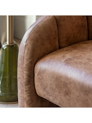 Gallery Home Tan Brown Codie Leather Armchair - Image 3 of 6