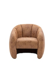 Gallery Home Tan Brown Codie Leather Armchair - Image 5 of 6