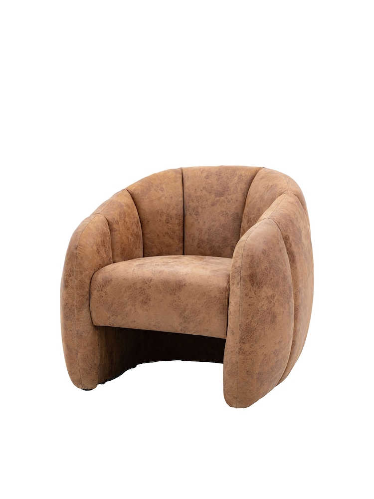 Gallery Home Tan Brown Codie Leather Armchair - Image 6 of 6