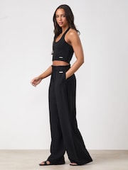 Gym King Black Rib Halter Neck Top - Image 1 of 4