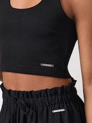 Gym King Black Rib Halter Neck Top - Image 4 of 4