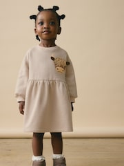 Cream Long Sleeve Jumper Dress (3mths-7yrs) - Image 1 of 9
