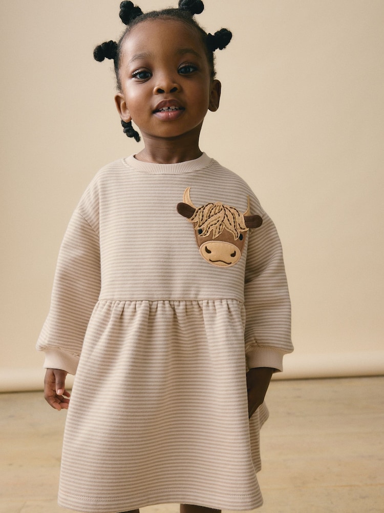 Krémová - Dlouhý rukáv Svetr Šaty (3mths-7yrs) - Image 3 of 9
