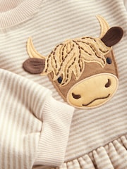 Cream Long Sleeve Jumper Dress (3mths-7yrs) - Image 9 of 9